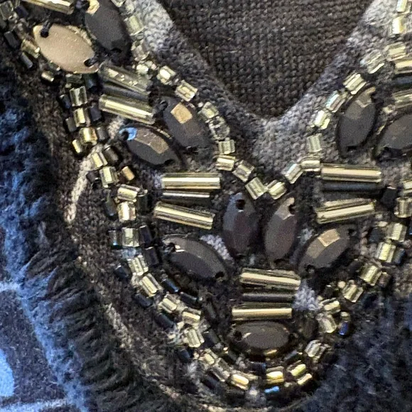 ✨ Chico’s Navy & White Floral Linen Tunic | Breezy Coastal Chic Sz 3 (16/18) - Picture 8 of 9